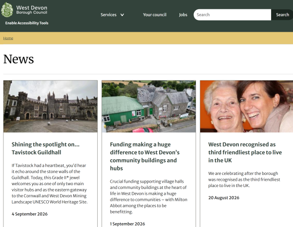 West Devon Borough Council News